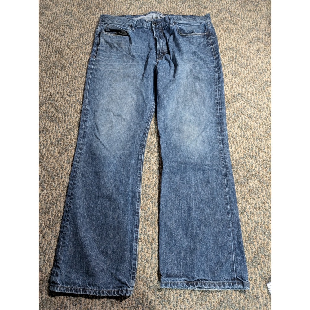 Express Jeans Kingston Classic Fit Bootcut Mens 38x31 Blue Denim ID 13328